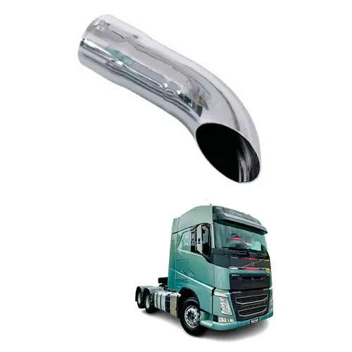 PONTEIRA ESCAPAMENTO CROMADO CURTO 4POL 410MM UNIVERSAL (434483-M071H)