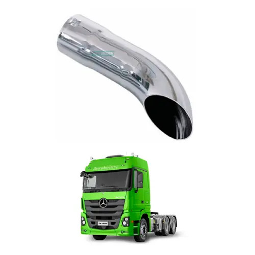 PONTEIRA ESCAPAMENTO CROMADO CURTO 4.5 440MM UNIVERSAL (434484-S316H)