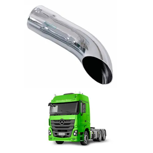 PONTEIRA ESCAPAMENTO CROMADO CURTO 5.5 450MM UNIVERSAL (M071O)