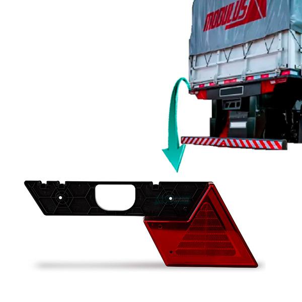SUPORTE LANTERNA TRASEIRA ESQUERDO CARRETA UNIVERSAL LED BIVOLT DIRECIONAL SEQUE