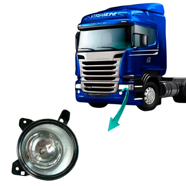 FAROL AUXILIAR MILHA ESQUERDO PARA SCANIA SERIE 4 114 124 - 97 A 2008 SERIE 5 P 