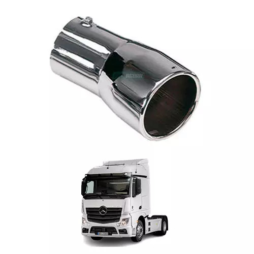 TERMINAL ESCAPAMENTO CROMADO CURVO 3POL 200MM  (434487-M070B)