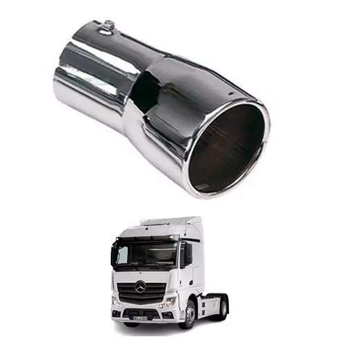 TERMINAL ESCAPAMENTO CROMADO CURVI 3.5POL 200MM UNIVERSAL  (434488-M071C)