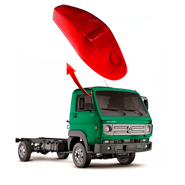 LENTE TETO EXTERNO DELIMITADORA VERMELHA VOLKSWAGEN  (454290-PL0555VM)