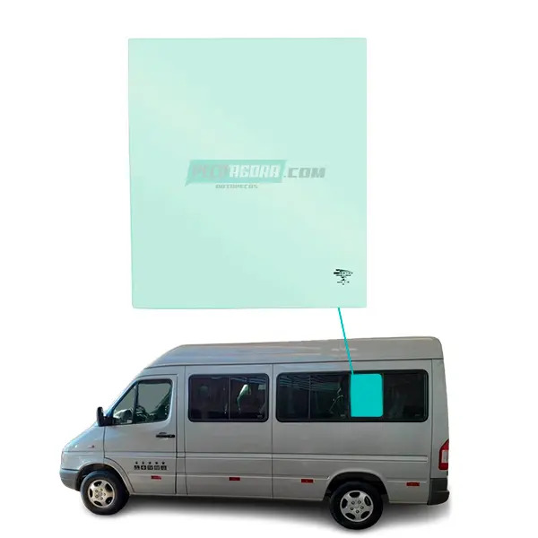 VIDRO LATERAL FIXO ESQUERDO SEM RAIO CURVO MB SPRINTER 313 CDI (TETO ALTO - ANTI
