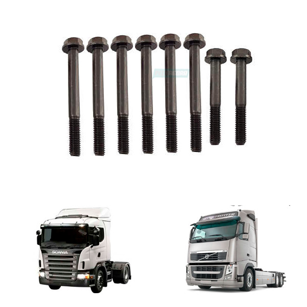 KIT PARAFUSOS PARA CABECOTE COMPRESSOR LK49 SCANIA VOLVO (MGK3531)