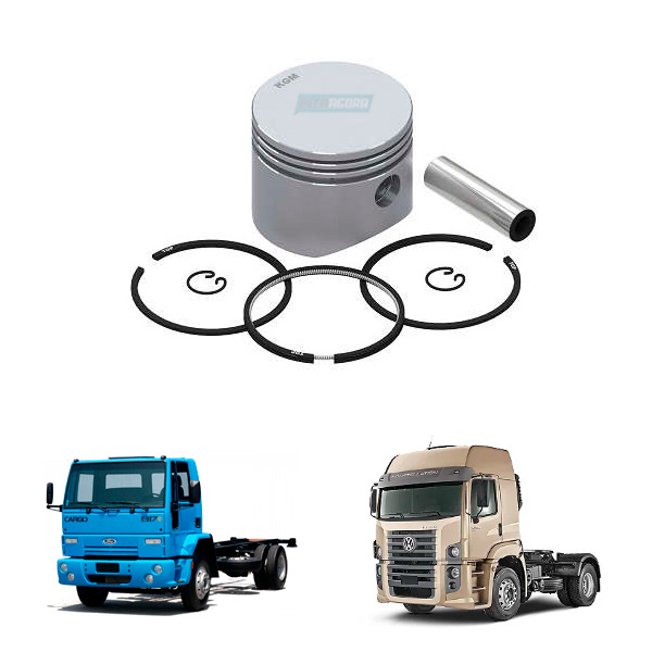 JOGO PISTAO E ANEIS ORIGINAL MAHLE Ø 80MM CASE FORD MAXLOADER VOLKSWAGEN (MGK31