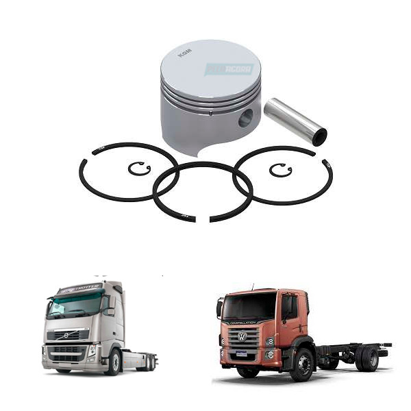 JOGO PISTAO E ANEIS ORIGINAL MAHLE Ø 88MM AGRALE AGRICOLA FIAT FORD MB SCANIA V