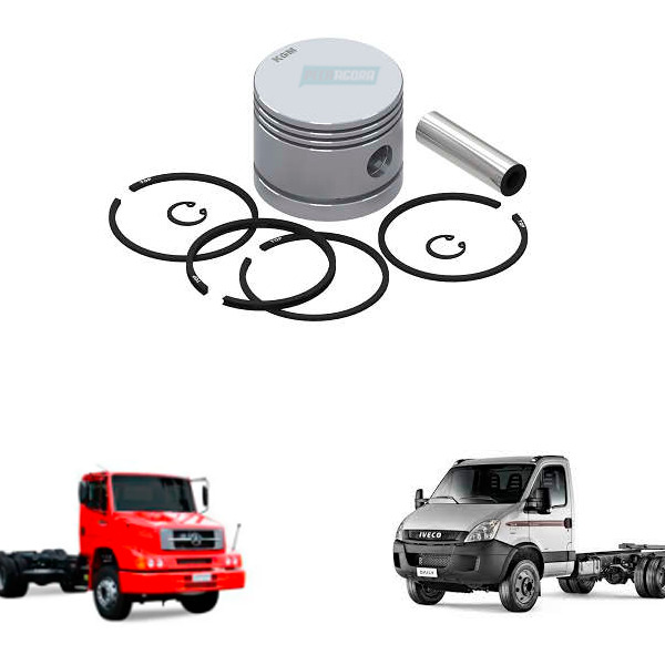 JOGO PISTAO E ANEIS ORIGINAL MAHLE Ø 75MM LK 15 AGRICOLA IVECO MB VW (MGK3116M)