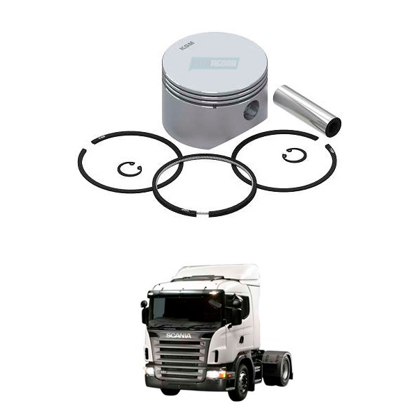 JOGO PISTAO E ANEIS ORIGINAL MAHLE Ø 86.25MM SCANIA (MGK3141M)