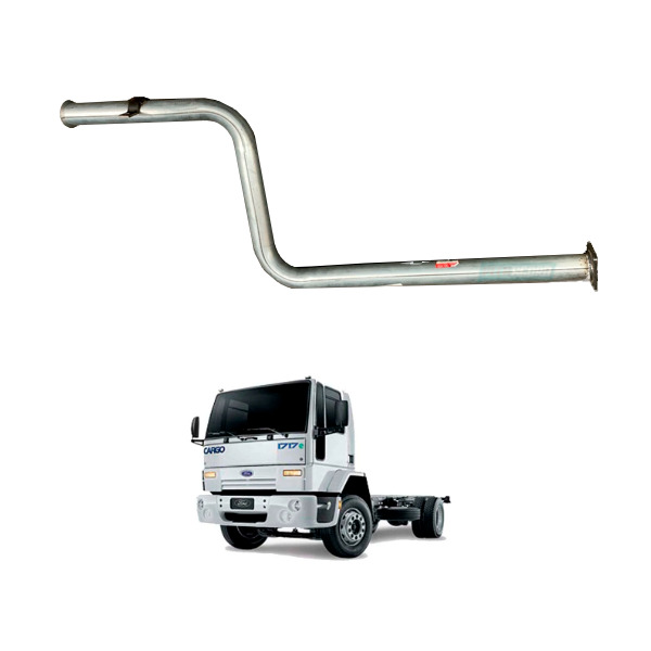 TUBO DIANTEIRO ESCAPE 2.5'' FORD CARGO 1317E 1517E 1717E 2005 A 2011 MOTOR CUMMI