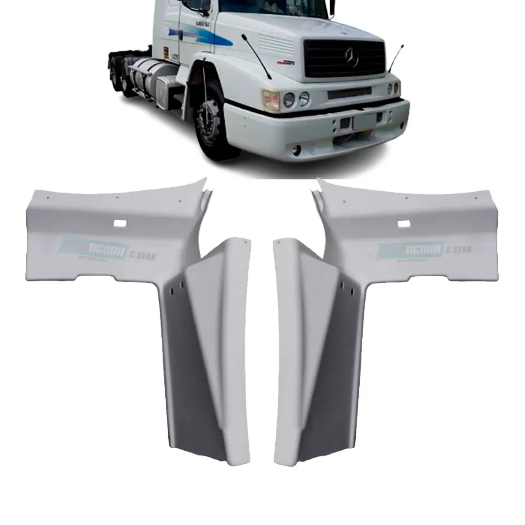 PAR PARALAMA ESTRIBO LD LE MB 1632 1634 1938 FIBRA COM ESCRITO MERCEDES BENZ (K.