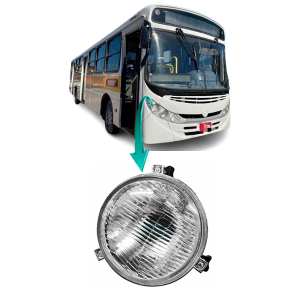 FAROL AUXILIAR 140MM ONIBUS APACHE VIP CAIO (ML3021-07745-041V-FV874RV)