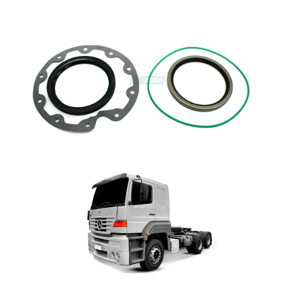 KIT RETENTOR INTERNO EXTERNO COM ANEL ORING JUNTA CABO REDUTOR RODA TRASEIRA MB 