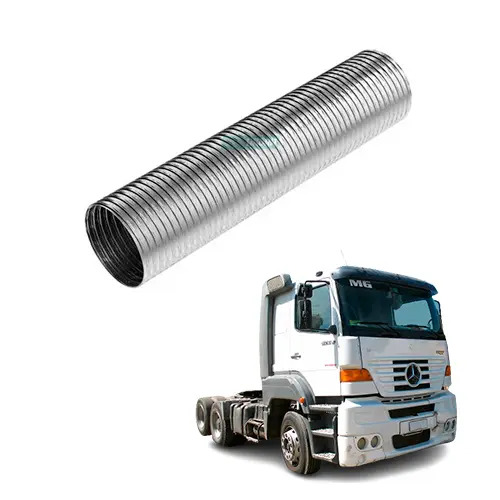 TUBO FLEXIVEL GALVANIZADO 4.1/2" ESCAPAMENTO S/ ABRACADEIRA MB 1938 1938S L1634 