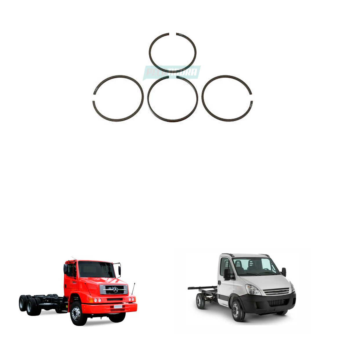 JOGO ANEIS Ø 75MM LK 15 0.25 MAHLE ORIGINAL AGRICOLA IVECO MERCEDES BENZ VOLKSW