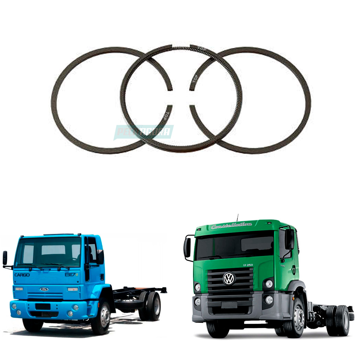 JOGO ANEIS Ø 88MM 0.50 MAHLE ORIGINAL AGRALE AGRICOLA FIAT FORD MERCEDES-BENZ S