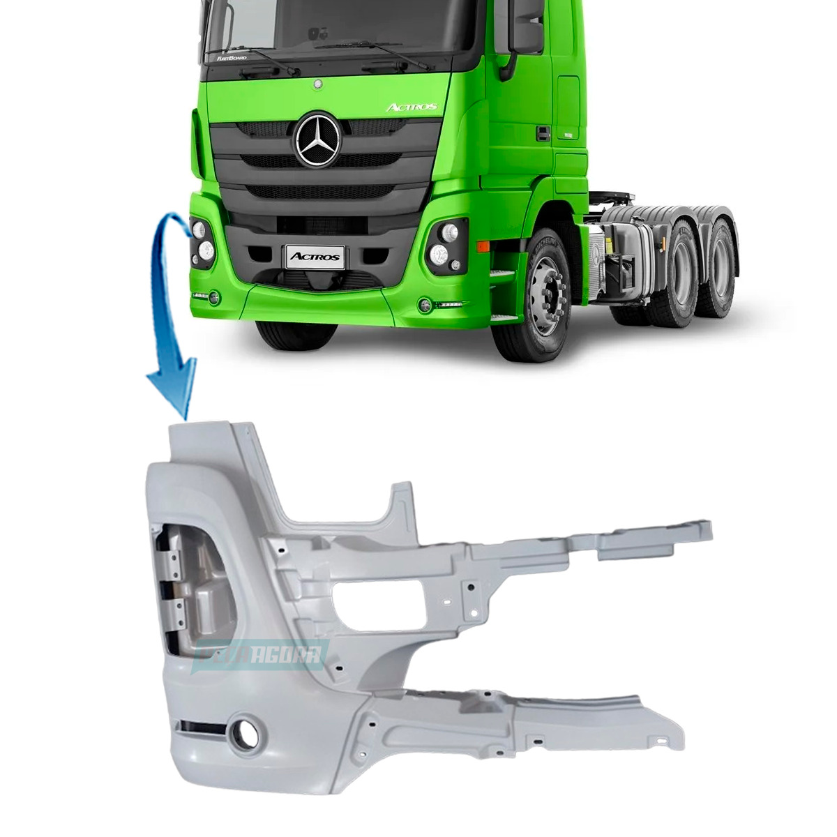 PONTEIRA PARACHOQUE DIREITO MB ACTROS 2646 2651 - 2016.. TETO ALTO (9438807073-1