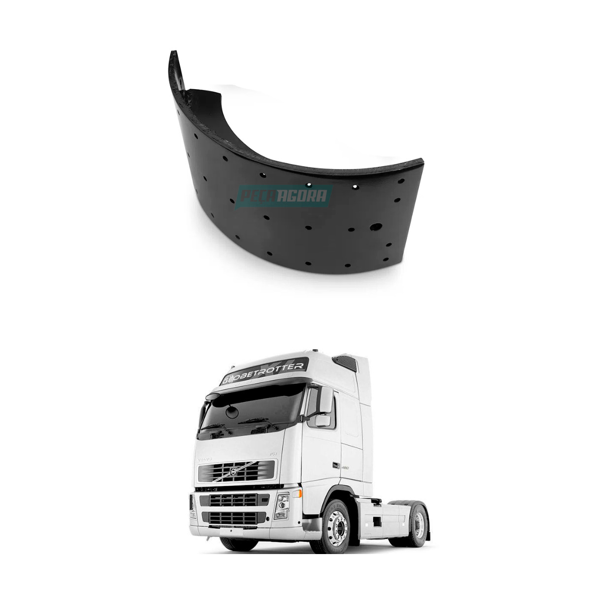 SAPATA FREIO DIANTEIRO SUPERIOR VOLVO FH FM NH NACIONAL (1060098-3095195-BZ0222)