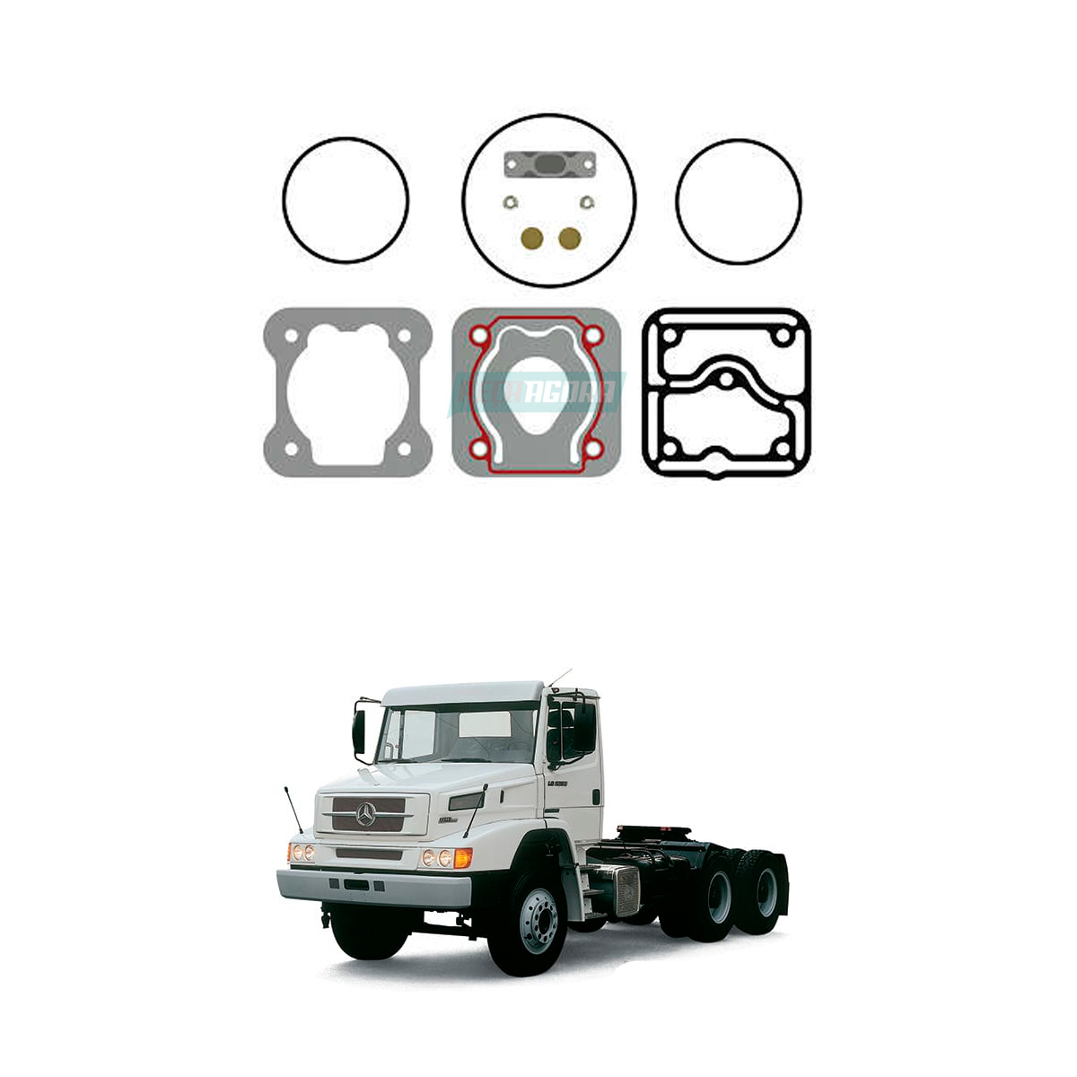 KIT REPARO COMPRESSOR MOTOR ELETRONICO COMPLETO MERCEDES-BENZ (0011300515-MGK340