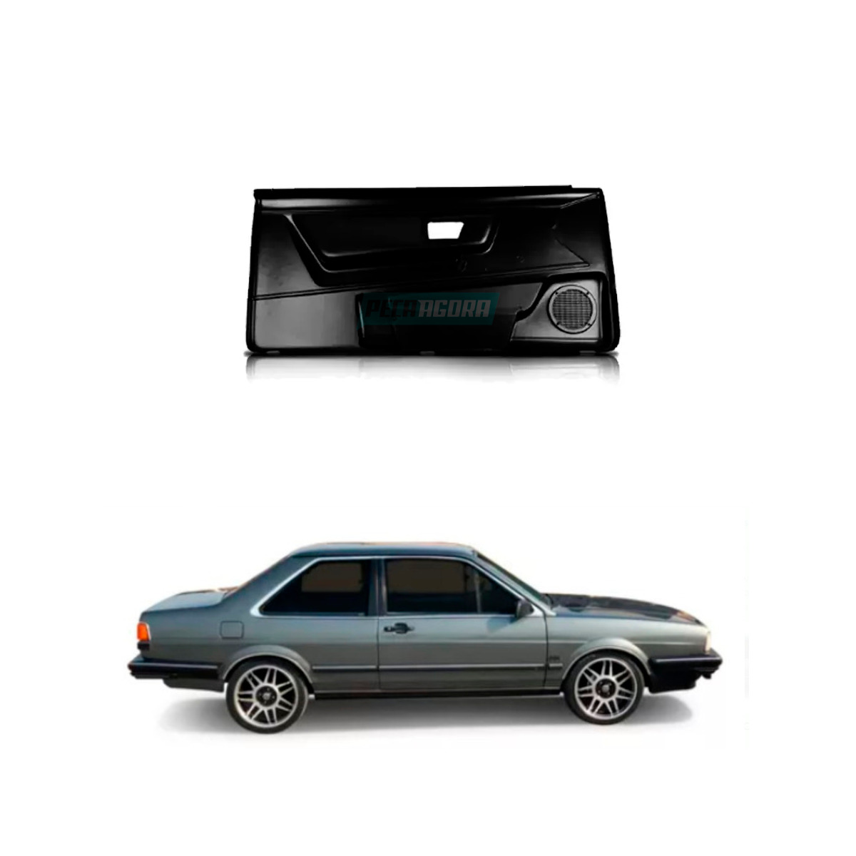 FORRO PORTA PRETO ESQUERDO SANTANA 2 PORTAS 85 A 91 COM PORTA OBJETO (FP204)