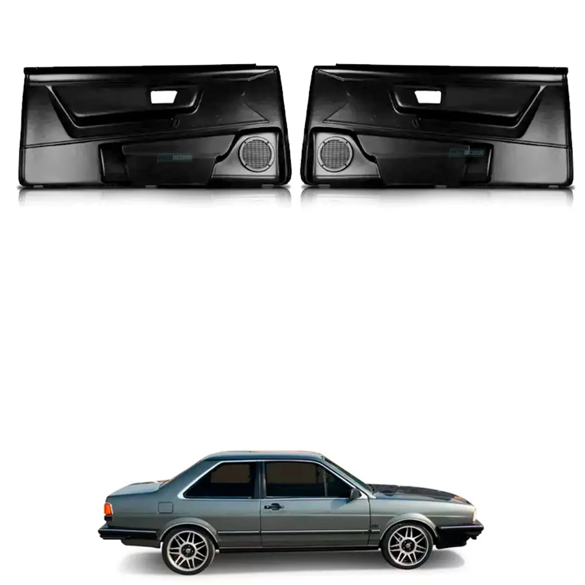 PAR FORRO PORTA PRETO DIANTEIRA  SANTANA 2 PORTAS COM PORTA OBJETO 85 A 91  (K.F