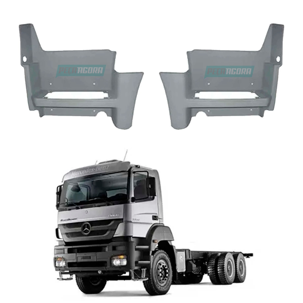 PAR ESTRIBO FIBRA MB AXOR CANAVIEIRO 3340 3344 4140 (K.9586662501-9586662601)