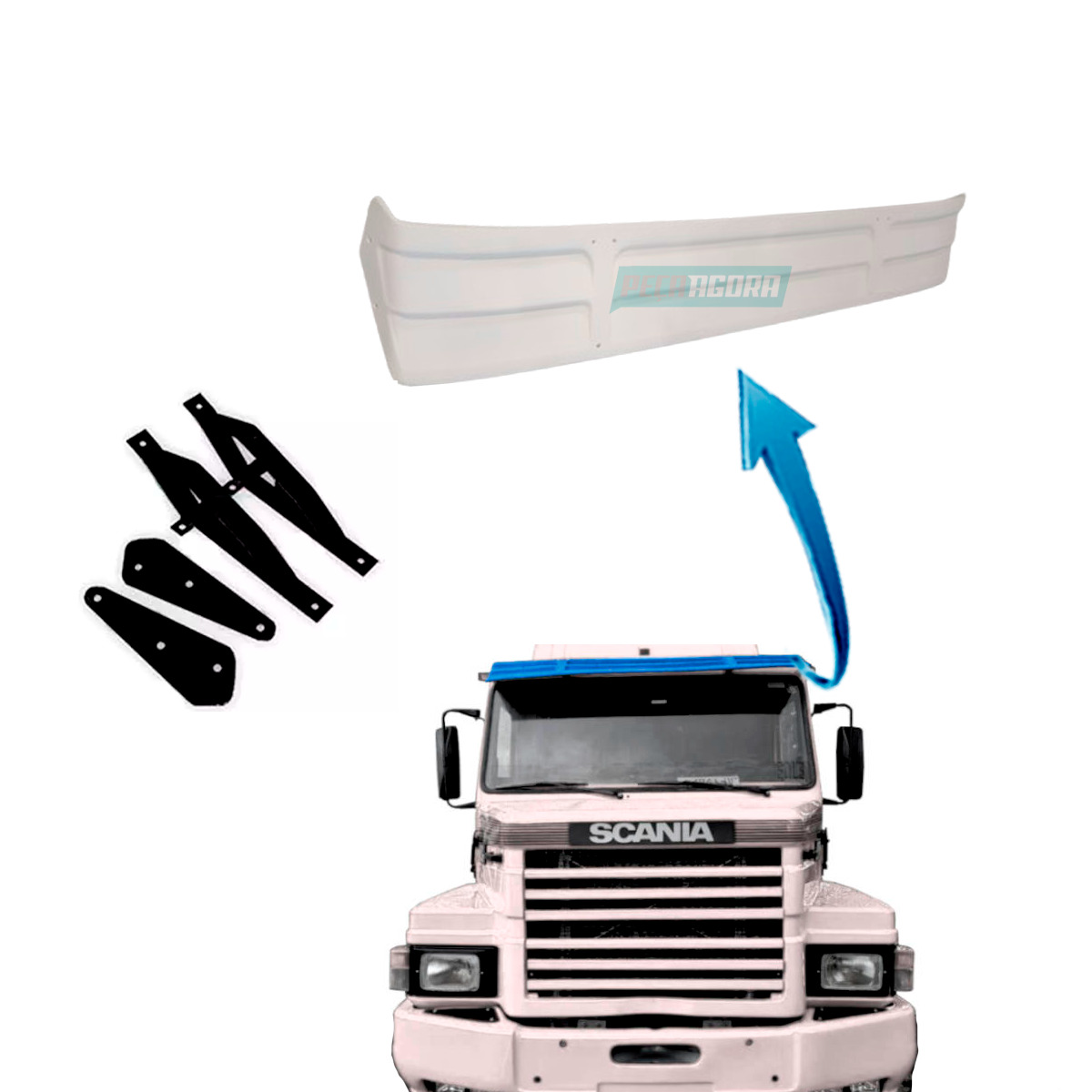 TAPA SOL SCANIA 112 113 COM SUPORTE COMPLETO (K.522446-Q210-AS1220-Q707-524720)