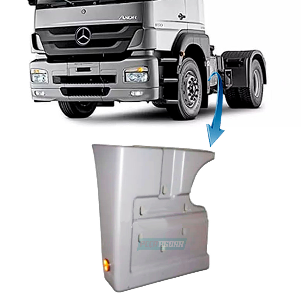 PARALAMA TRASEIRO CABINE ESQUERDO MB AXOR TODOS EXCETO 1933 (9588814601-0227-110