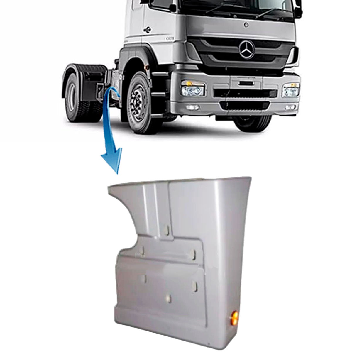 PARALAMA TRASEIRO DIREITO MB AXOR TODOS EXCETO 1933 (9588814701)