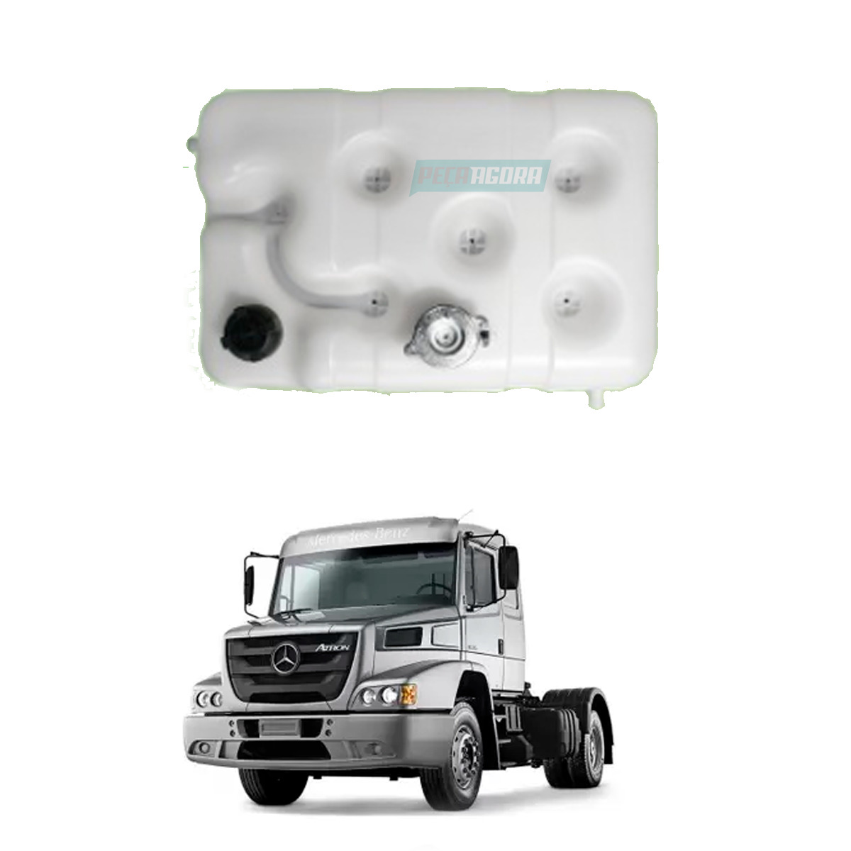 RESERVATORIO AGUA RADIADOR 1 BAR COM SENSOR MB ATRON 1319 1635 2324 OF 1219 1519