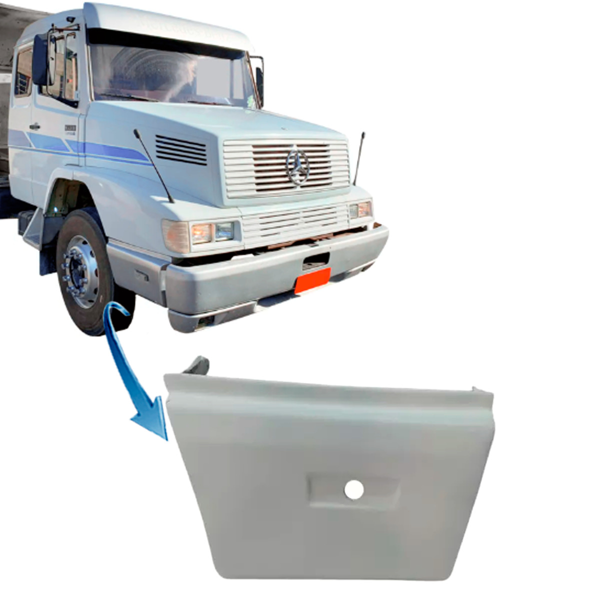 PONTEIRA POLAINA PARACHOQUE FIBRA DIR BRANCO MB HPN 1618 1620 1218 1418 ATE 99 (