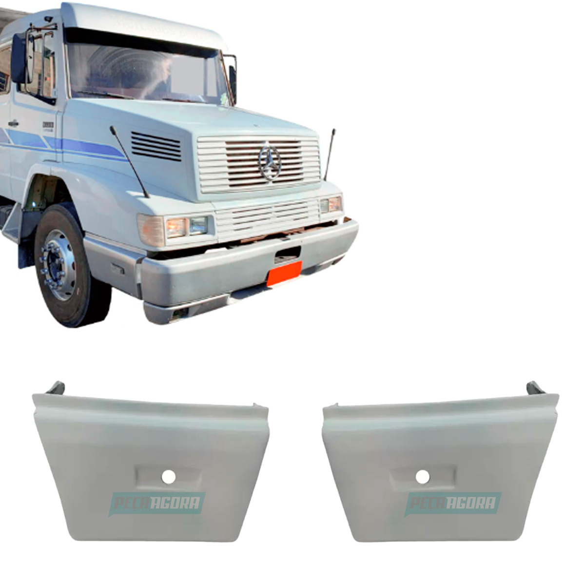 PARACHOQUE DIANTEIRO MERCEDES BENZ 1218/1618 BICUDO (PONTEIRA ESQUERDO ) CHAPA.A