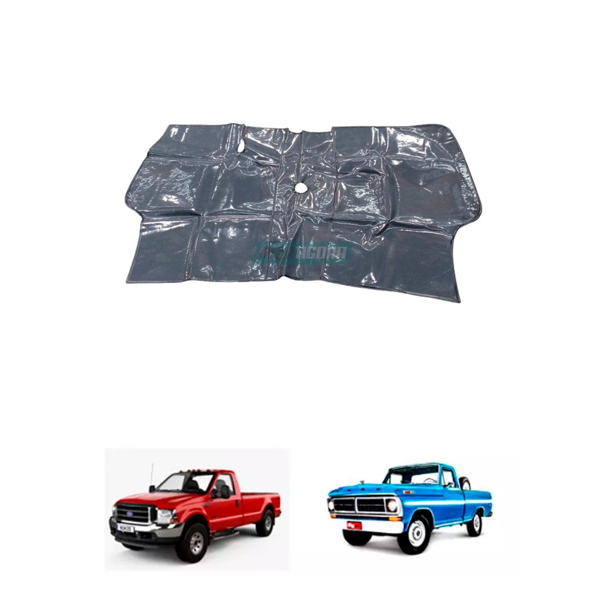 TAPETE VINIL CINZA FORD CARGO F100 F350 ATE 1985 (PUES240C)