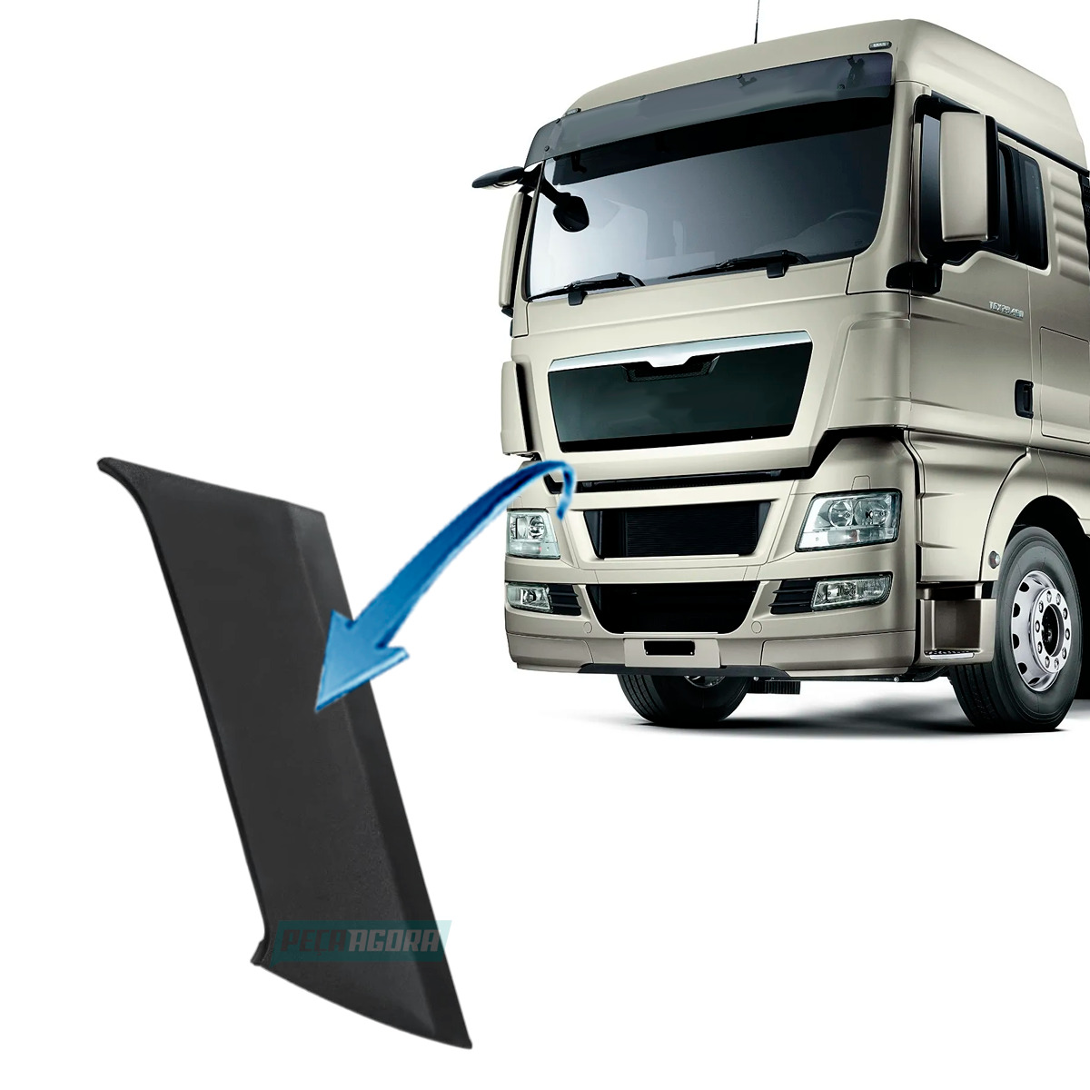 TAMPA FAROL PRINCIPICAL DIREITO MAN TGX INJETADO	 (81416850136-2V5807418-161719)