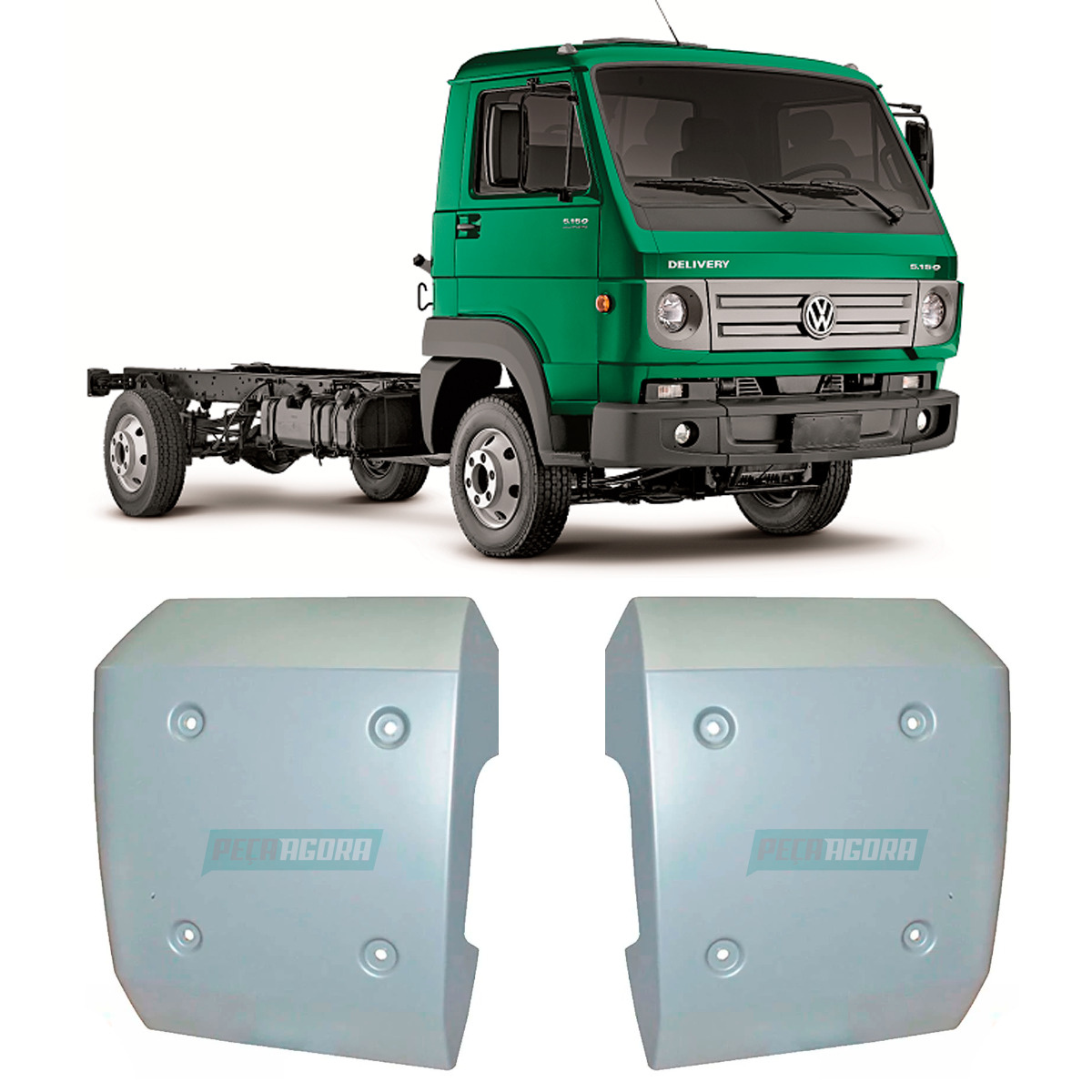 PAR PARALAMA TRASEIRO CABINE BRANCO VW DELIVERY 5140 8150 8150E 9150E (K.2P08211