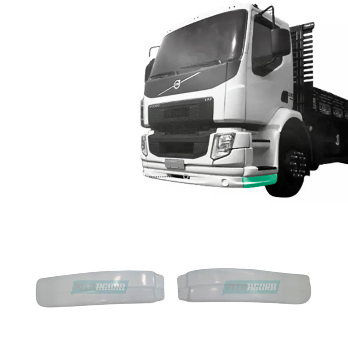 CONJUNTO 2 PECAS SPOILER PARACHOQUE VOLVO VM 260 270 310 - 2006...  (007202-AVA)