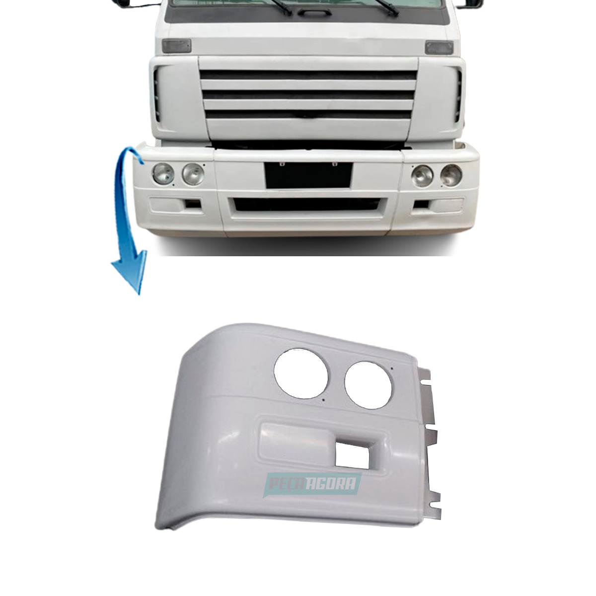 PONTEIRA PARACHOQUE DIREITO VW WORKER PLASTICO ABS ABERTURA FAROL  (2S0807102-W5