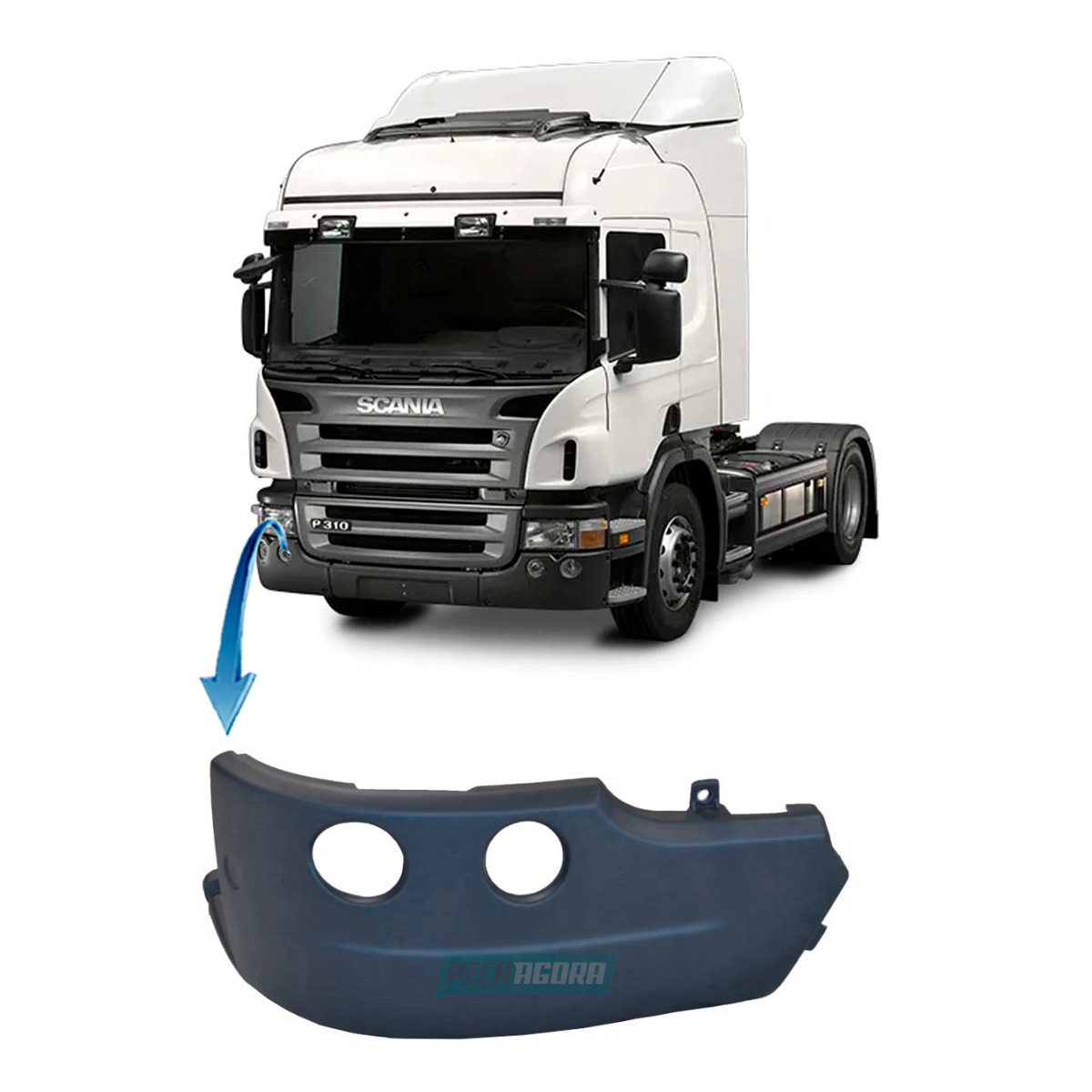 PONTEIRA PARACHOQUE LATERAL DIREITO SCANIA P 420 SERIE 5 G 2007 ATE 2010 SERIE 5