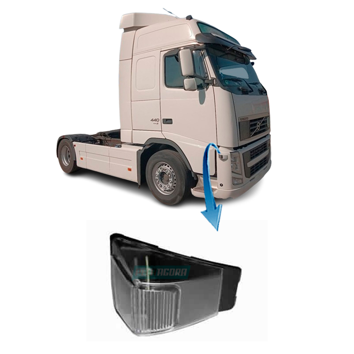 LANTERNA SETA PISCA DIANTEIRA DIREITO VOLVO FH (82355684-82114500)