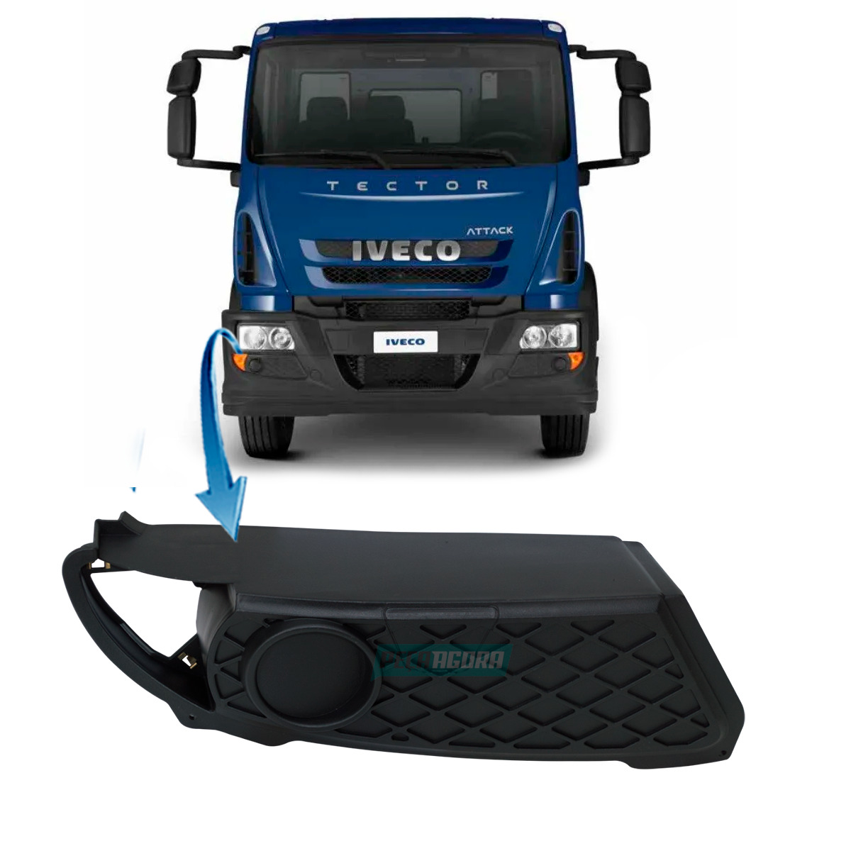 MOLDURA FAROLETE DIREITO IVECO TECTOR  (5801393926.)