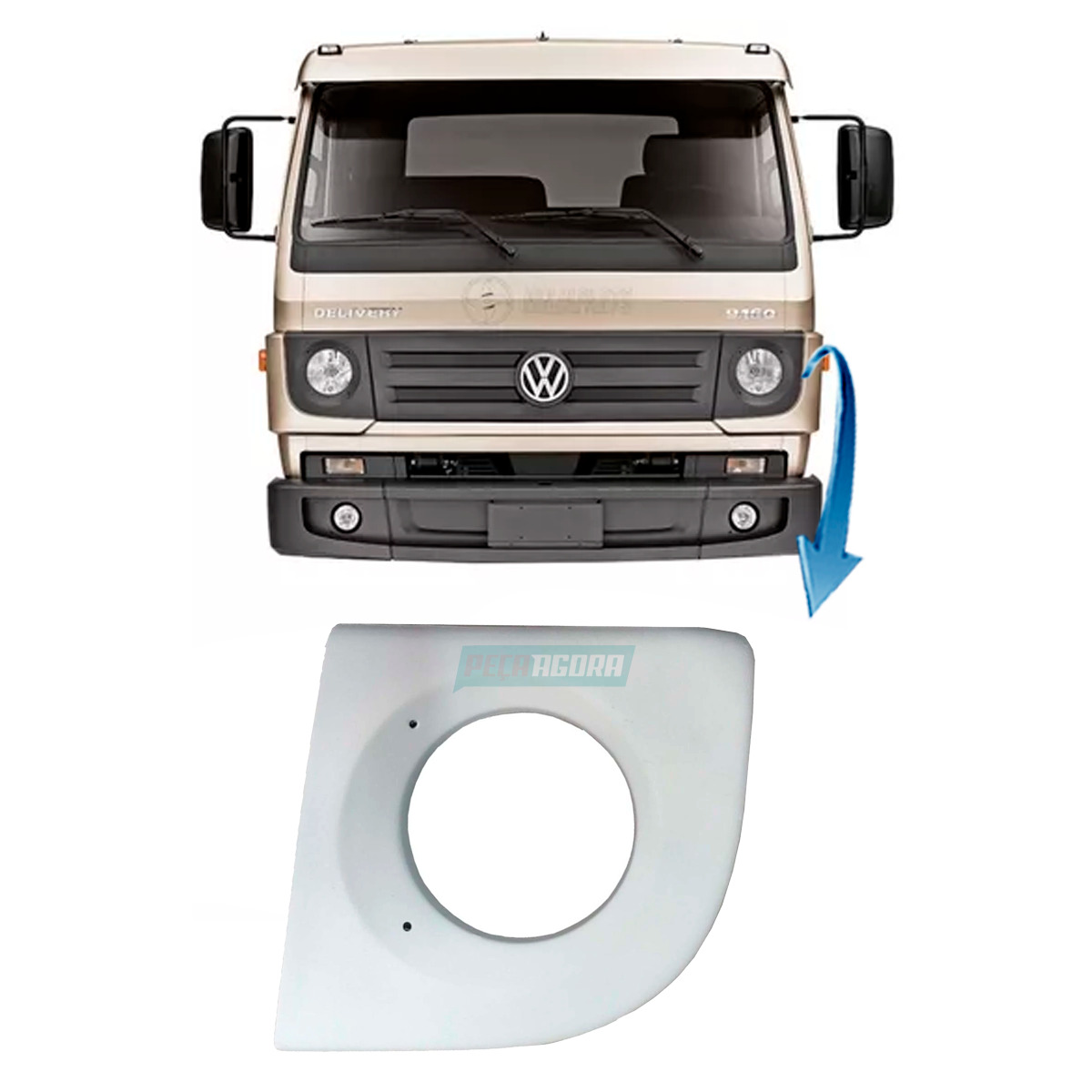 MOLDURA ARO FAROL VW DELIVERY 5140 8150 2005... 8150E 9150E 2010... (V.2P0853207