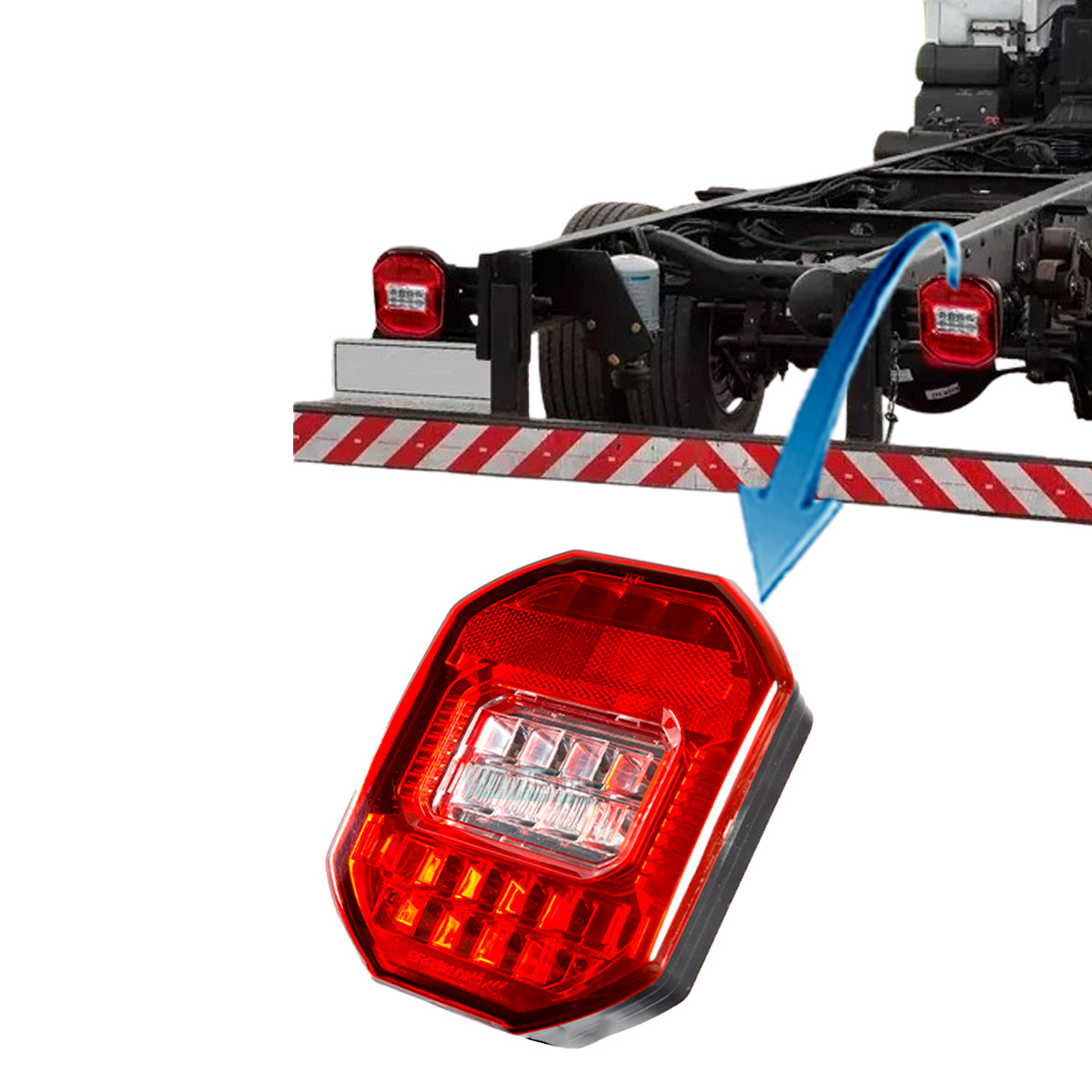 LANTERNA TRASEIRA DIR LED SEM VIGIA FORD VW CONSTELLATION BIVOLT (BRA852082325)