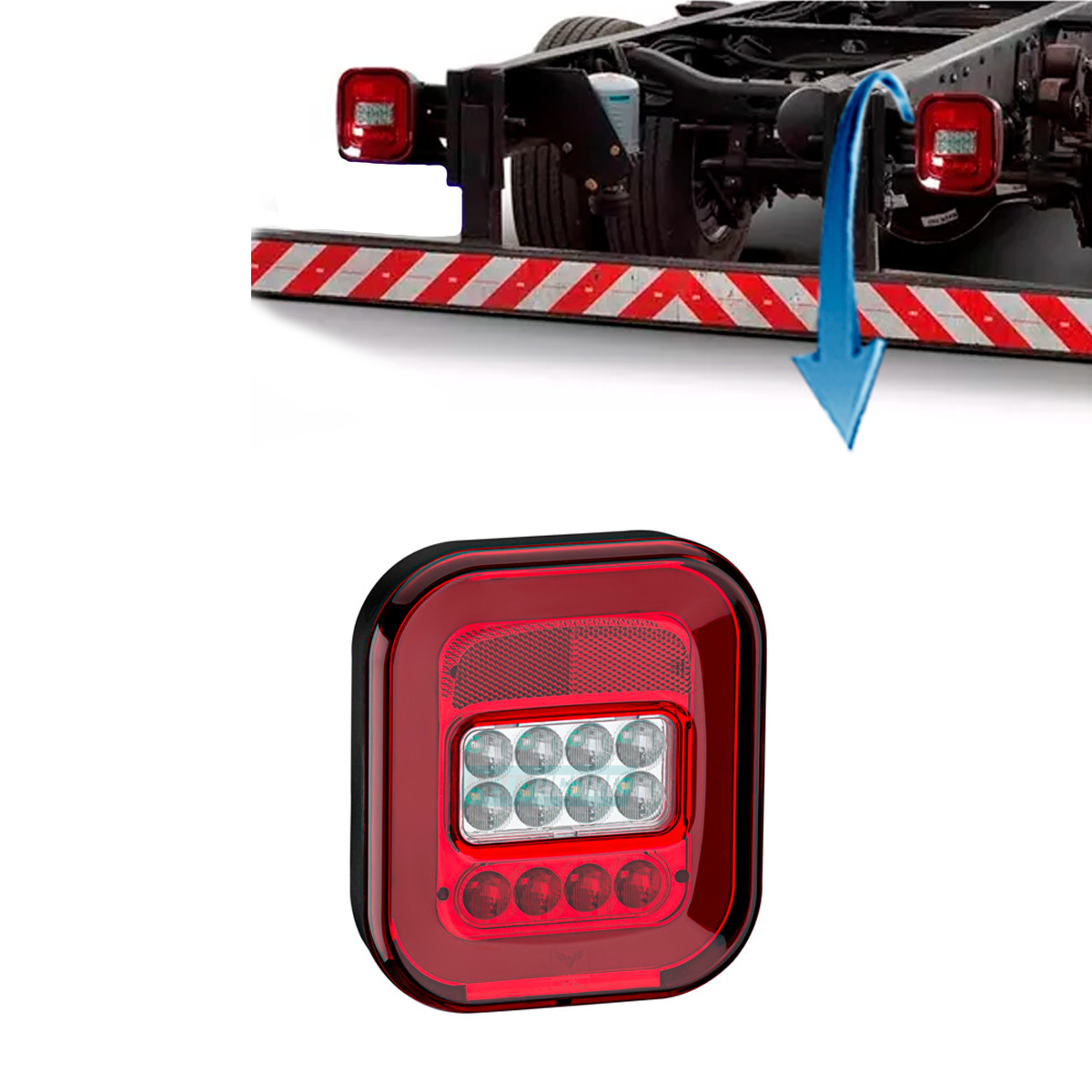 LANTERNA TRASEIRA DIREITA VW CONSTELLATION 2012.. FORD LED MARMITAO 12 E 24V COM