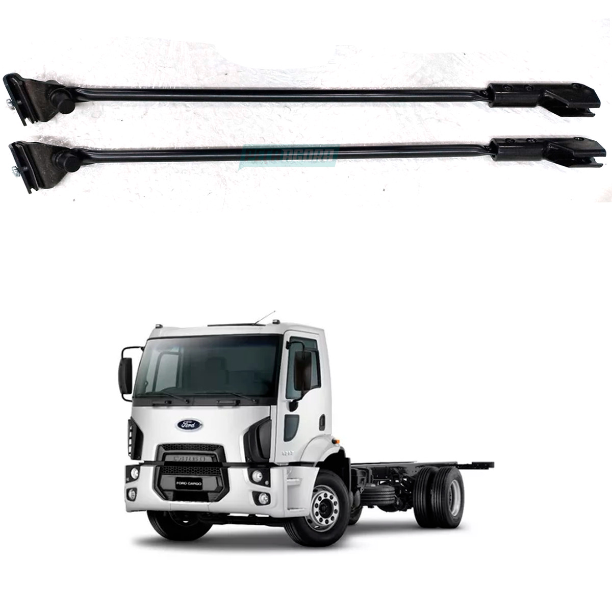 PAR TIRANTE ESPELHO RETROVISOR MB AXOR ATEGO ACTROS ATRON FORD NOVO CARGO PANDA 