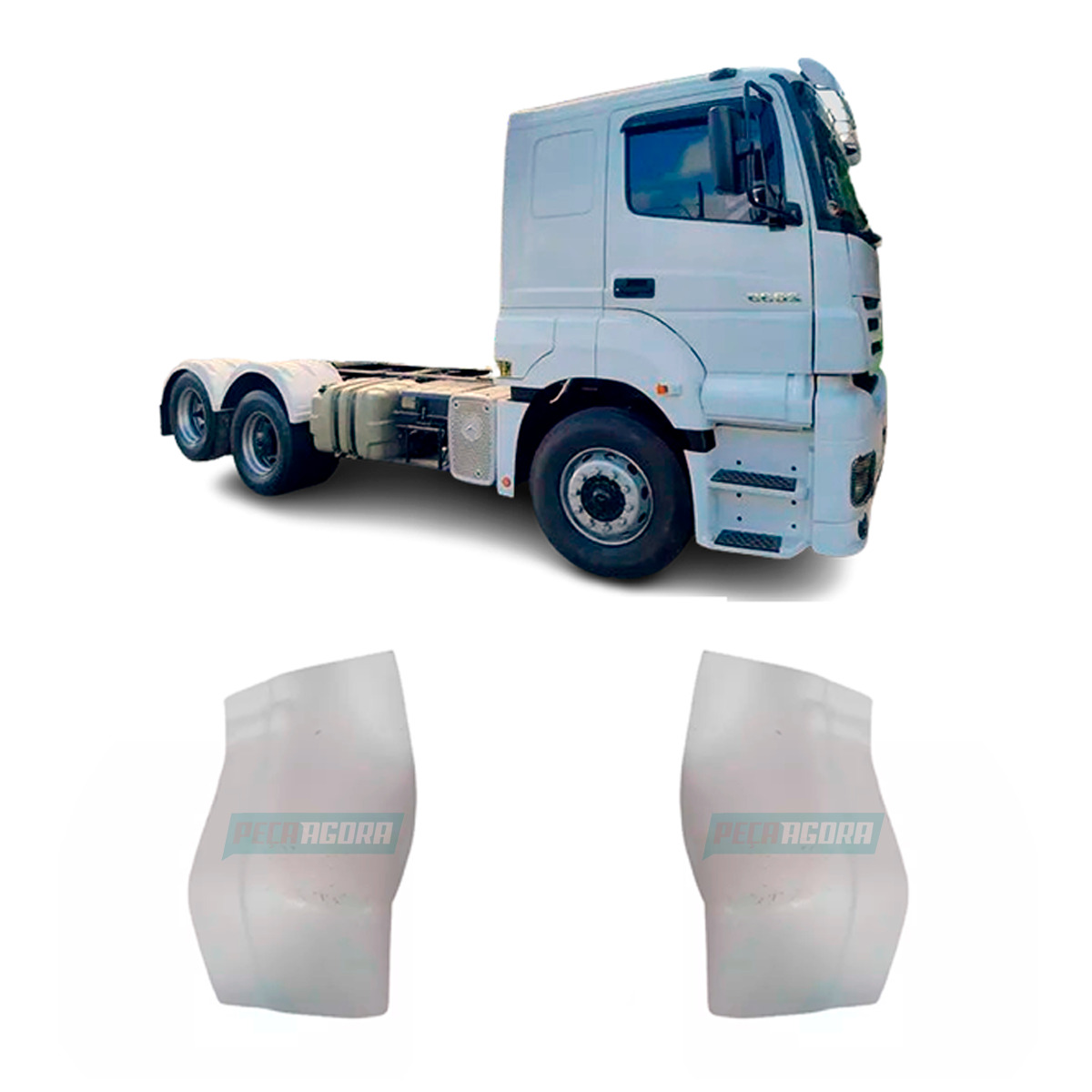 PAR COMPLEMENTO TAPA ESTRIBO ESQUERDO MB AXOR PEGA CHINELO (K.AS4220BR-AS4221BR)