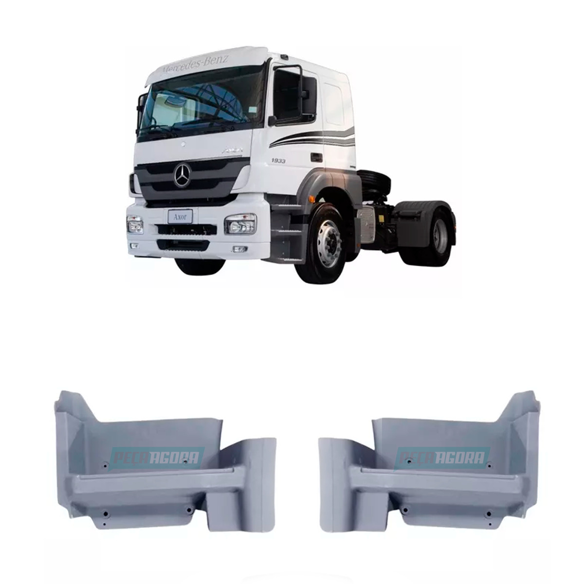 PAR ESTRIBO CABINE MB AXOR 1933 2831 2825 2826 2828 FIBRA	 (K.9406601101-AS2432-