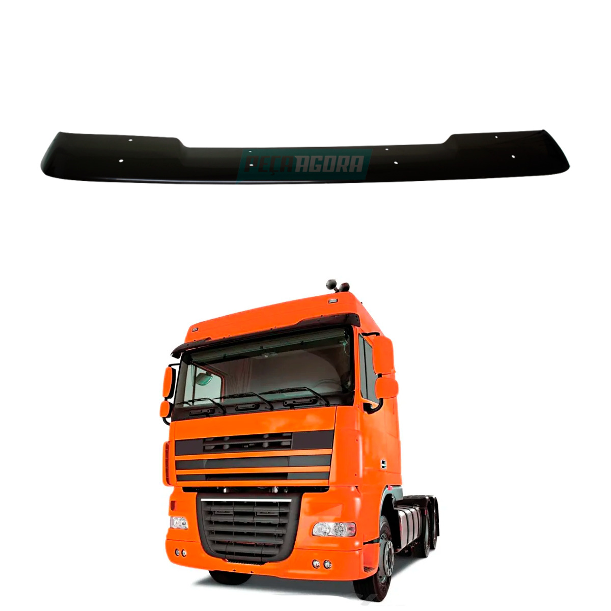 QUEBRA SOL DAF XF 105 - TETO BAIXO SPACE 2014 ATE 2021 - ACRILICO - SEM SUPORTES