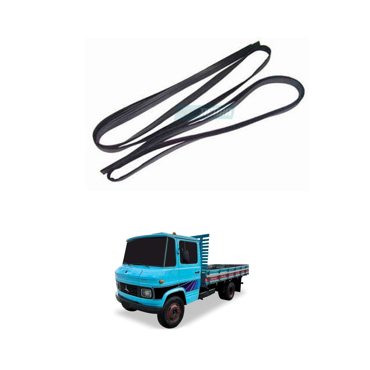 PAR CANALETA VIDRO MB 608 - 2 PECAS COM 2750MM (3086737131-JC)