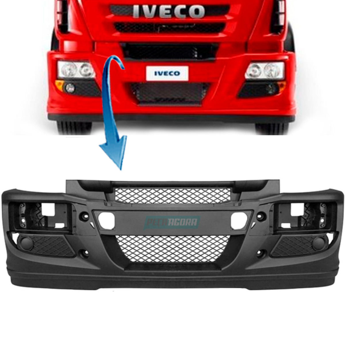 PARACHOQUE DIANTEIRO IVECO CAMINHAO CURSOR TECTOR 2008... FIBRA  (504281899-)